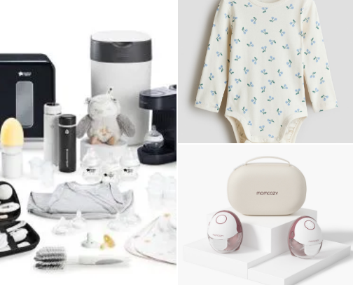 Newborn shopping checklist cover photo collage