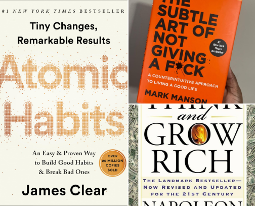 Your Personal Growth Library༄˖°.☕️.ೃ࿔📚*:･ cover photo collage
