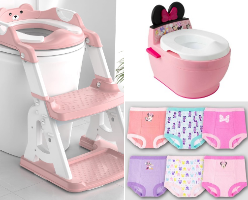 Potty training but make it pink cover photo collage