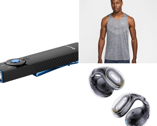 Gear for music, outdoors, and fitness cover photo collage