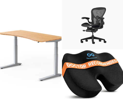 Sedentary Survival Kit: Essentials for Long Hours at a Desk cover photo collage