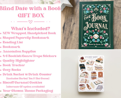 Mystery Reads & Bookish Treasures &Treats cover photo collage