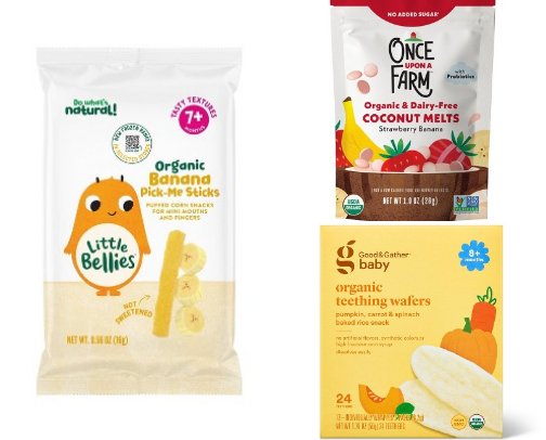 Best clean baby snacks to go! cover photo collage