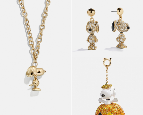 Peanuts x Bauble Bar Collection cover photo collage