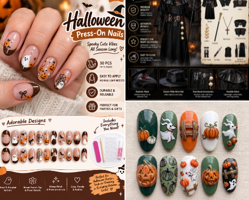HALLOWEEN ESSENTIALS cover photo collage