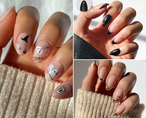Stylish nails cover photo collage