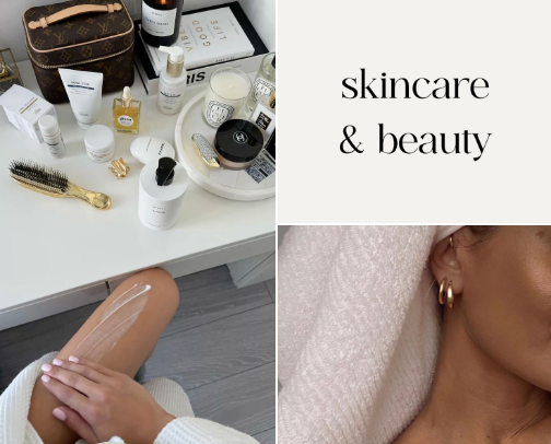 Skincare for dry, dehidrated and sensitive skin cover photo collage