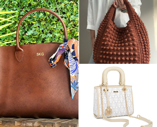 Simple bag with trend fashion cover photo collage