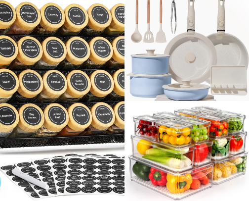 Viral TikTok Kitchen Aesthetic ✨ Budget Finds Every Girl Needs! cover photo collage