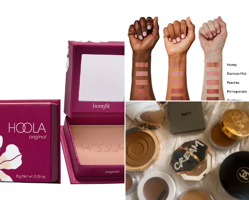 Blushes, bronzers and highlights ✨ cover photo collage