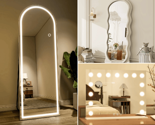 "Essential Mirrors for a Stylish Home" cover photo collage