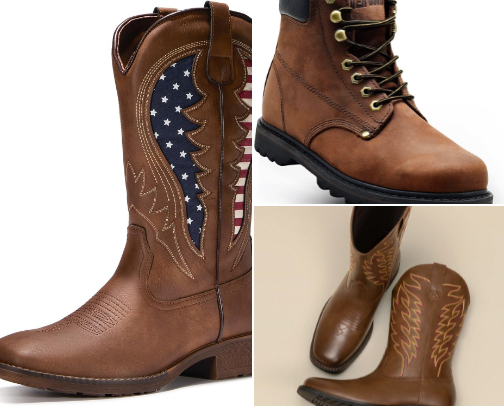 Boots for men cover photo collage