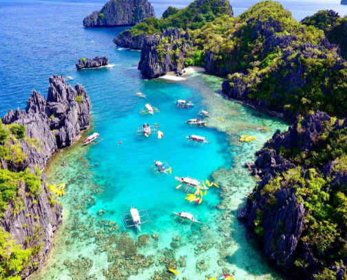 Tourist Attraction at Palawan Philippines cover photo collage