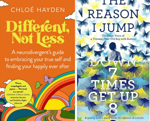 Autism parenting books that I find insightful and helpful cover photo collage