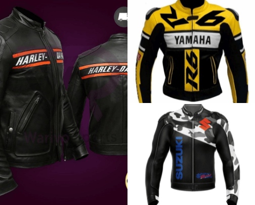 Moto jackets cover photo collage