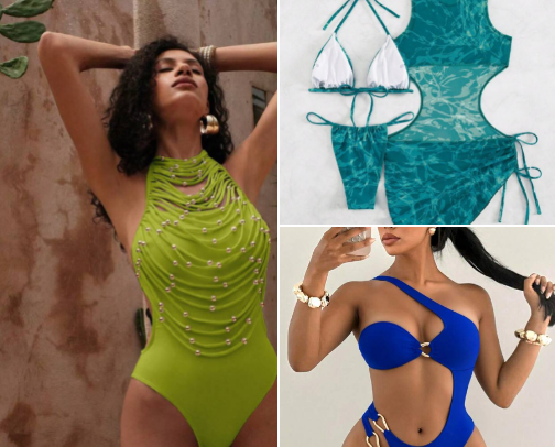 Bikinis and Coverups For Spring And Summer cover photo collage