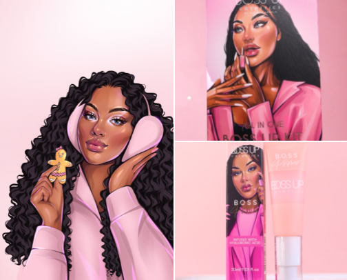Boss Up makeup cover photo collage