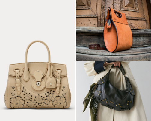 Beautiful Bags ; Curated Carry ; Polished Purses cover photo collage