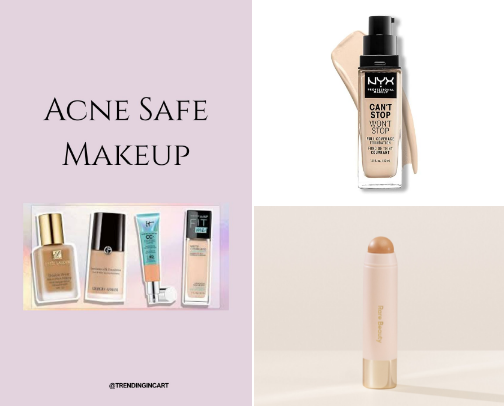 Acne Safe Makeup/Skincare cover photo collage