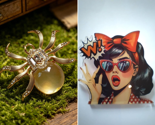 Unique & Modern Brooches to Add Personality to Your Wardrobe cover photo collage