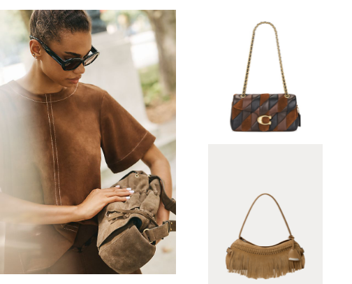 Curated Collection: My Favourite Suede Handbags cover photo collage