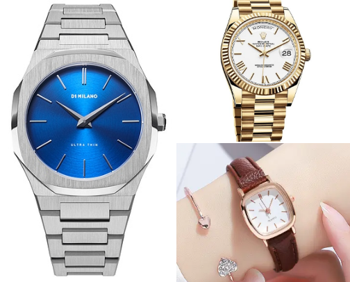 Watches for men and women cover photo collage