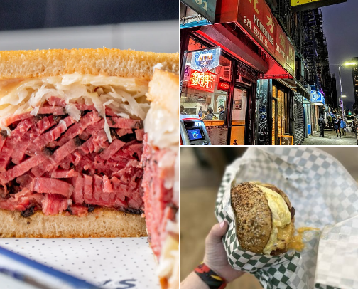 my top nyc eats for solo trips🤤 cover photo collage