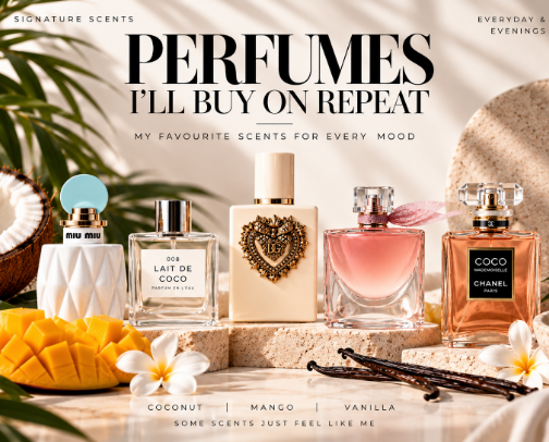 Perfumes I’d re-buy in a heartbeat cover photo collage