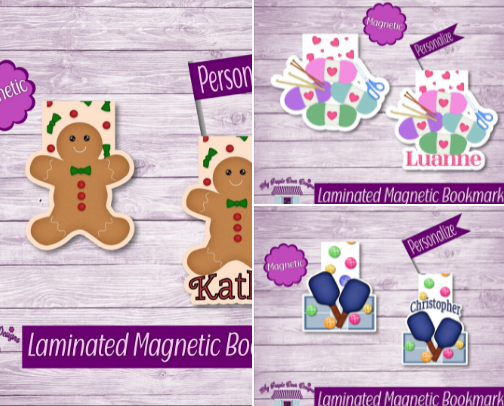 Magnetic Bookmarks cover photo collage