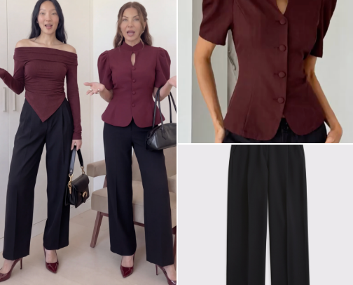 burgundy + black = powerful cover photo collage