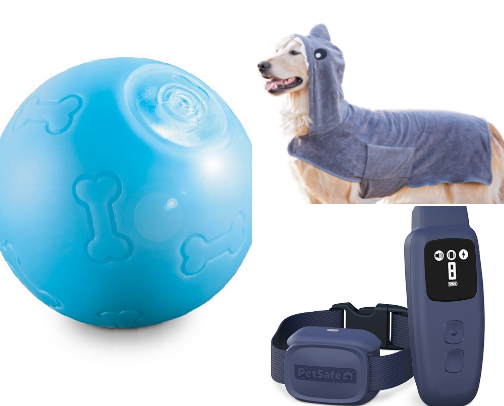 Dog toys cover photo collage
