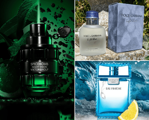 men's Cologne cover photo collage