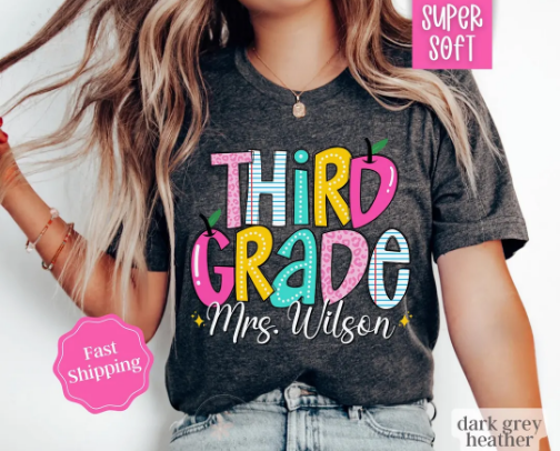 Cute School Team Apparel for Teachers & Staff cover photo collage
