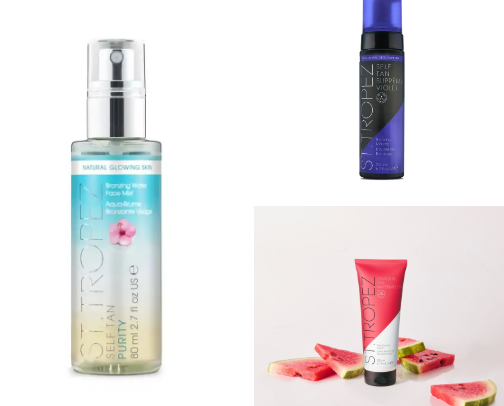 keep that summer glow into the fall with these drug store finds ✨ cover photo collage