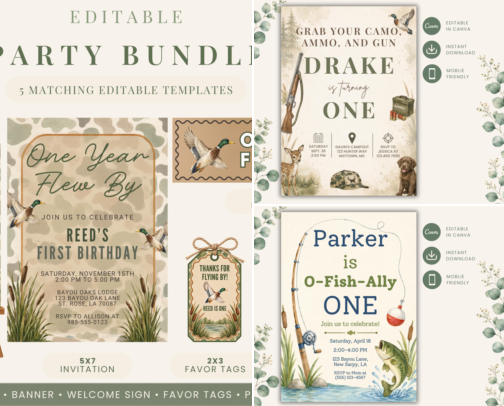 Boys' Birthday Party Ideas • Southern, Bayou & Outdoor Themes cover photo collage