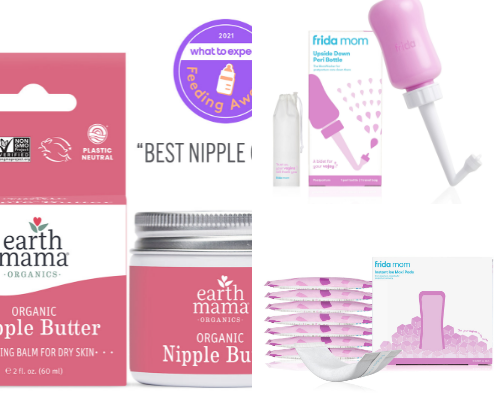 Postpartum items cover photo collage