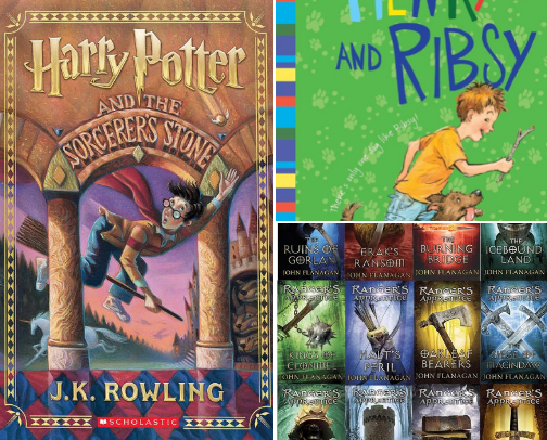 Books for Middle School Boys: fussy readers, reluctant readers and avid readers alike! cover photo collage