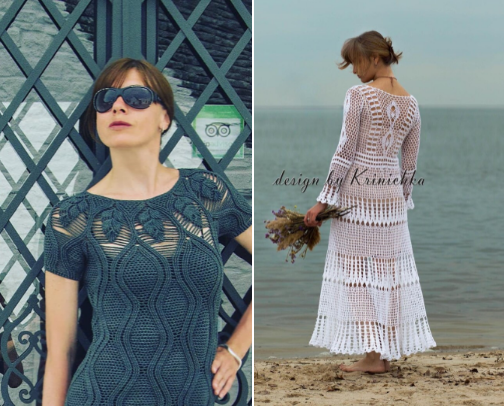 Flattering crochet dress patterns for a variety of body types and proportions cover photo collage