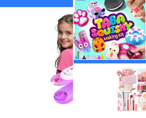 Young girl Christmas list cover photo collage