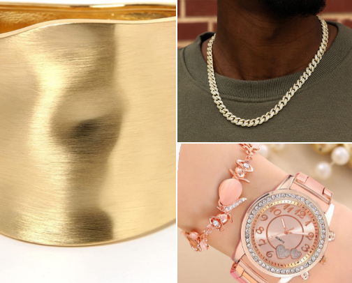 Jewelry fit for all fashion cover photo collage