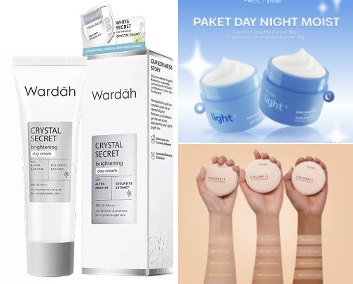 My Wardah Beauty Faves 🩵 cover photo collage