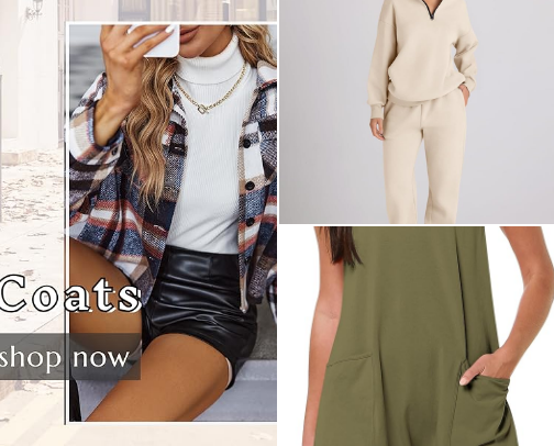 Recommendations for women's fashion products cover photo collage