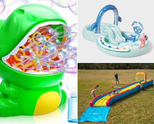 Summer toddler activities cover photo collage