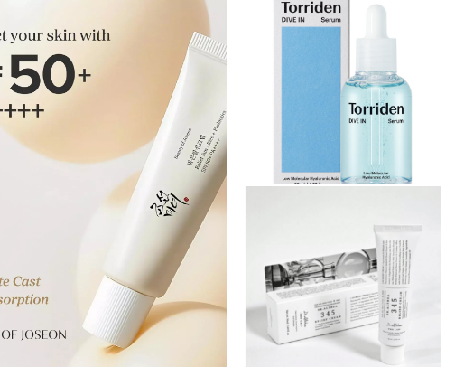 Glass Skin Base + Soft Korean Makeup cover photo collage