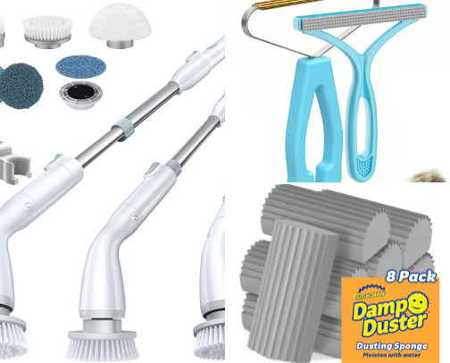 Lazy Girl Cleaning Hacks: 12 Viral Tools That Do The Hard Scrubbing For You cover photo collage