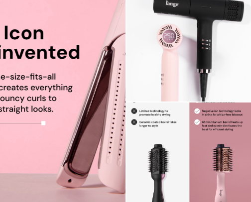 Professional hair care cover photo collage