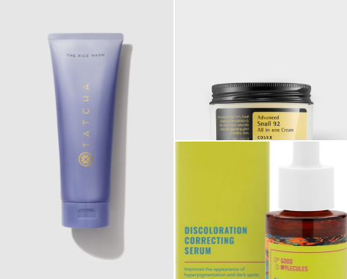 Acne safe skincare favourites cover photo collage