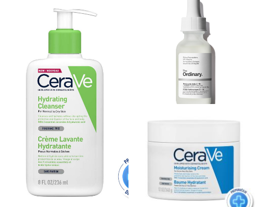 Skincare that keeps my dry skin soft & glowy ✨💧 cover photo collage