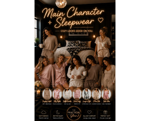 Main Character Sleepwear 🤍 cover photo collage
