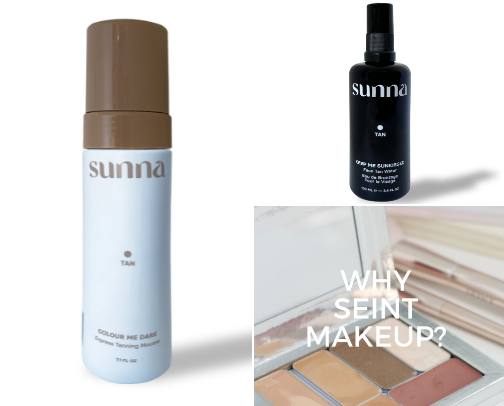 My go-to, simple but glam bathroom necessities cover photo collage